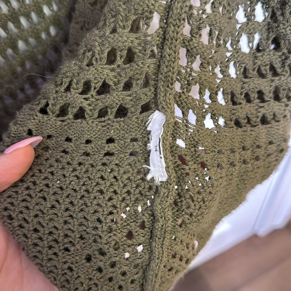 INC International Concepts Green Open Front Cardigan - Picture 8 of 8